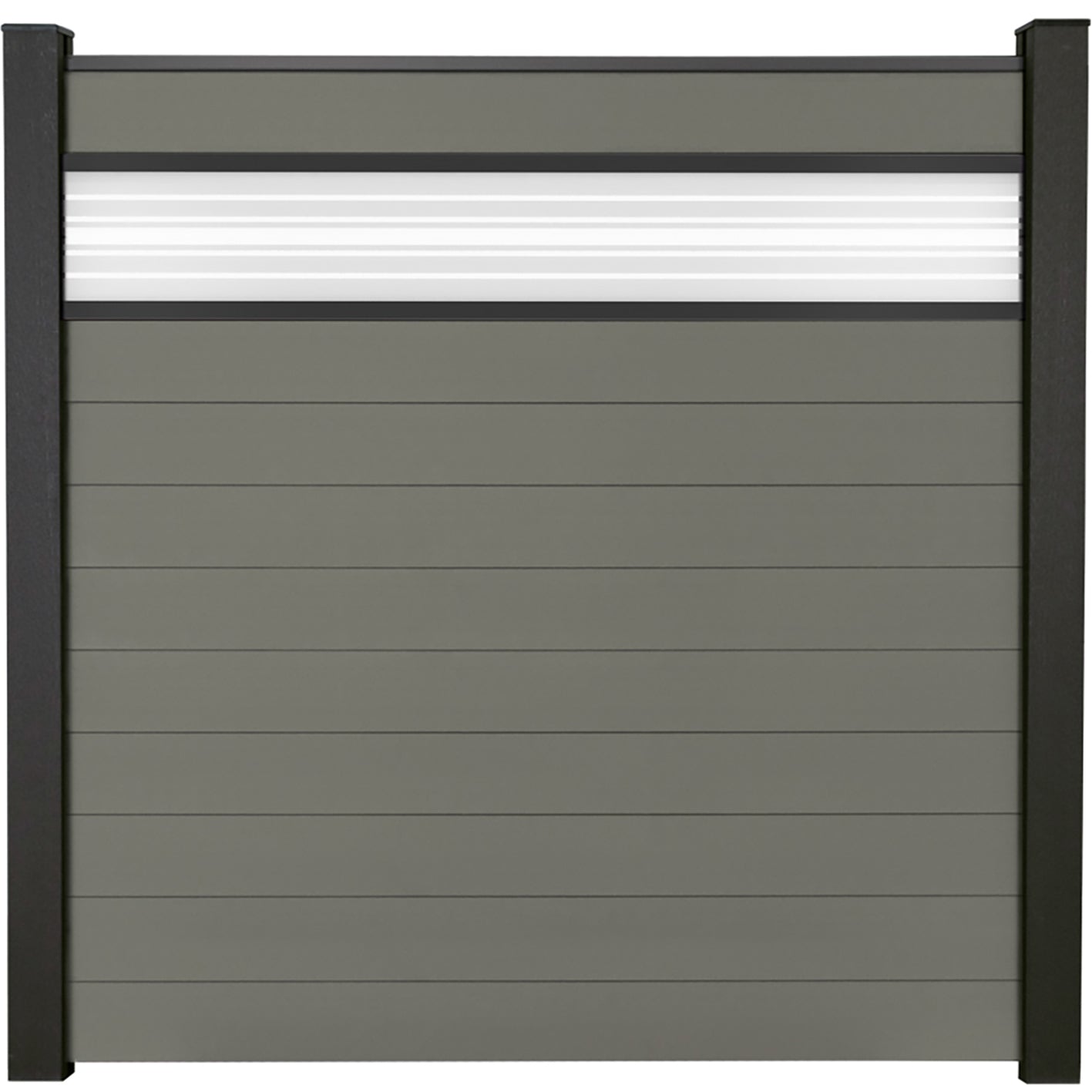 Grau, Glaseinsatz Streifen 30 cm