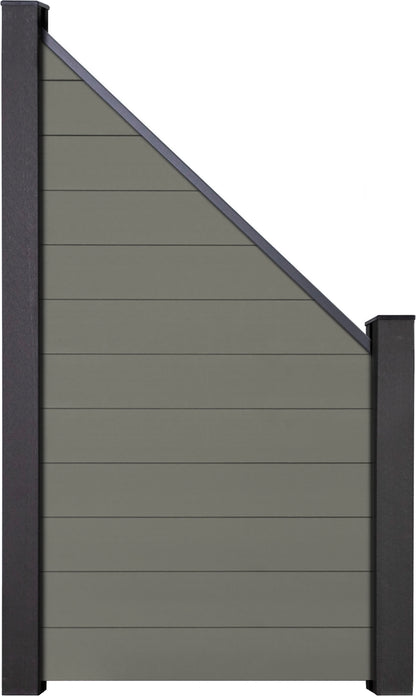 Grau, schrag, 90x180/90 cm