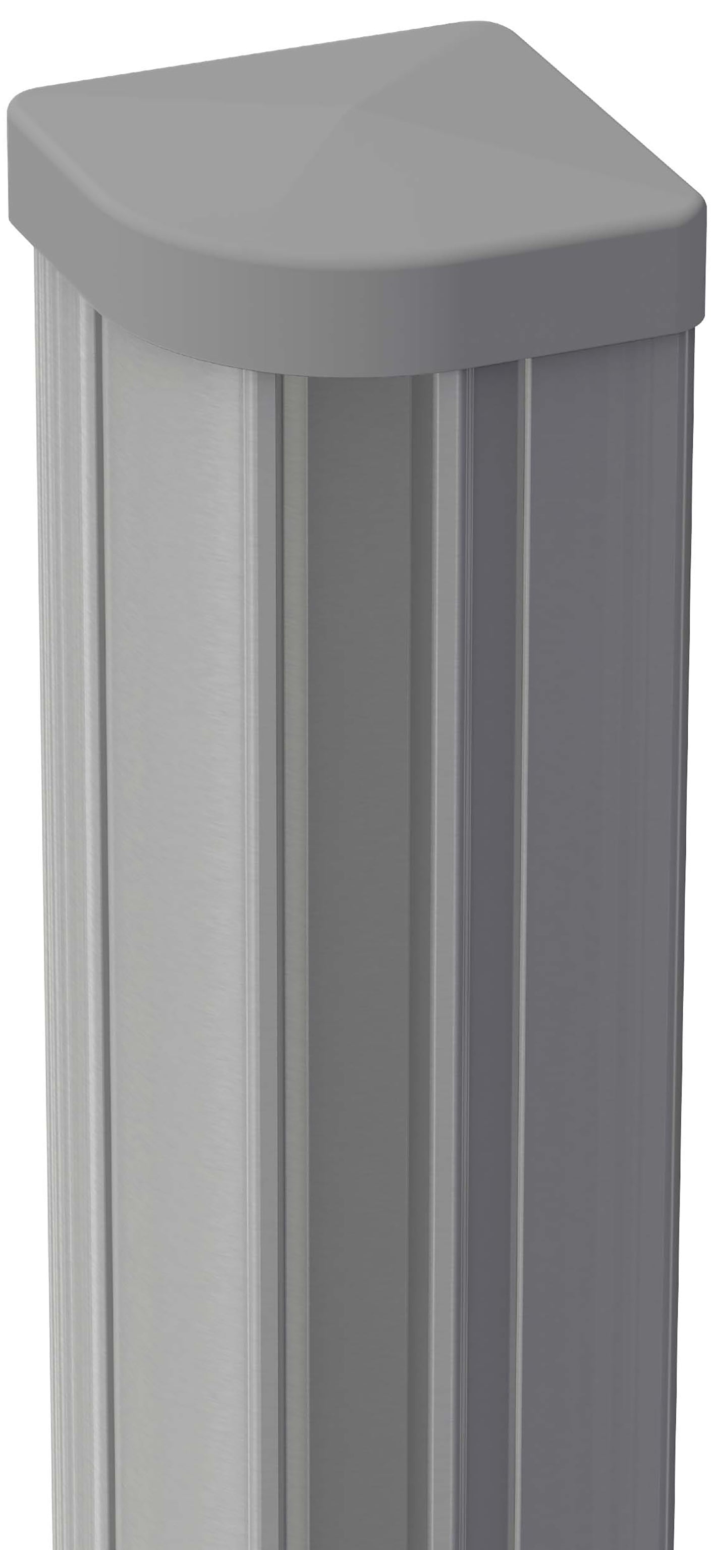 Silbergrau, 7x7x240 cm, inkl. Kappe